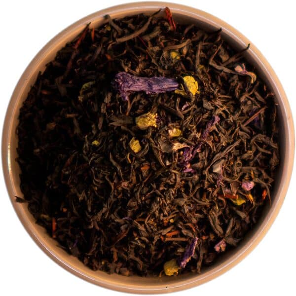 Bio Earl Grey Blue Flower – edler Bio-Schwarztee mit Bergamotte, zitrusfrischen Noten und leuchtend blauen Malvenblüten für ein luxuriöses, aromatisches Erlebnis