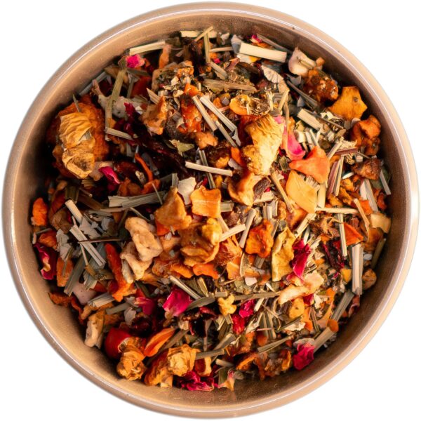 Fruchtige Kräuter – Kräutertee mit Kirschen, Feigen, Kürbis, Apfel, Hibiskus, Nelken und herbstlichen Gewürzen für ein fruchtig-warmes Geschmackserlebnis