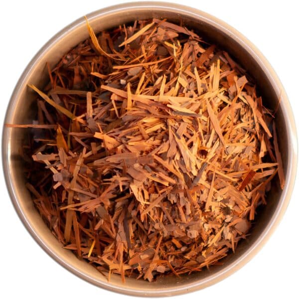Lapacho-Tee – Hergestellt aus der inneren Rinde des Tecoma-Lapacho-Baums, bietet einen milden, vanille- oder karamellartigen Geschmack ohne Teein und wenig Gerbsäure