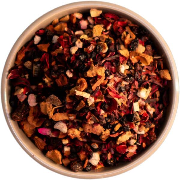 Hygge Berry Bio-Tee – Eine fruchtig-würzige Mischung mit Holunderbeeren, Weinbeeren und winterlichen Gewürzen für gemütliche Wohlfühlmomente