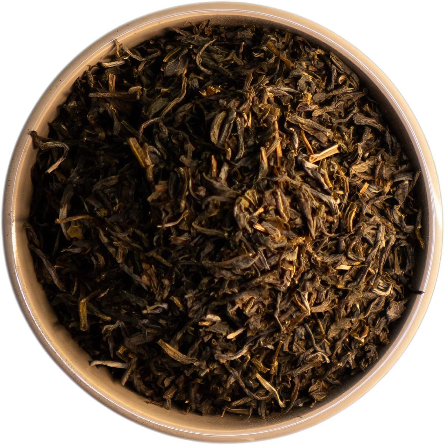 Bio Yunnan FOP Grüntee – Ein kräftiger, vollmundiger Tee aus den Bergen des südlichen Yunnan, hergestellt aus zartem Assamica-Blattgut für einen aromatischen und sanften Geschmack.