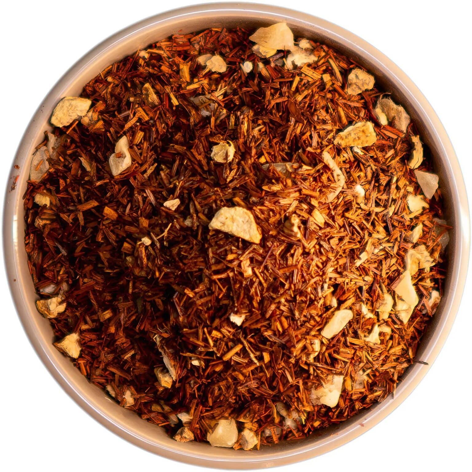 Ginger Lemon Rooibos – Koffeinfreier Rotbuschtee mit kandiertem Ingwer, spritziger Zitrone und wohltuender Ingwerwurzel für ein erfrischendes Geschmackserlebnis