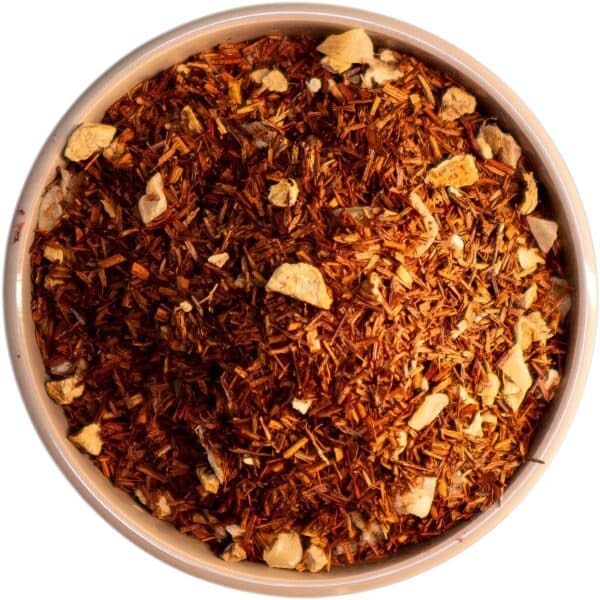 Ginger Lemon Rooibos – Koffeinfreier Rotbuschtee mit kandiertem Ingwer, spritziger Zitrone und wohltuender Ingwerwurzel für ein erfrischendes Geschmackserlebnis