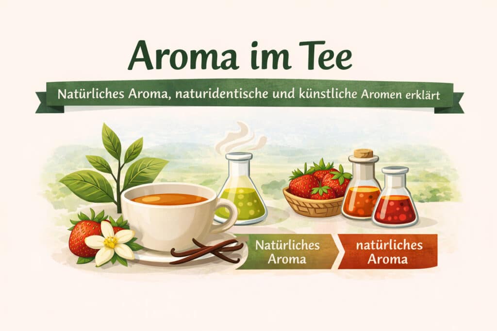 Aroma im Tee erklärt: Unterschied zwischen natürlichem Aroma, naturidentischen und künstlichen Aromen